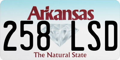 AR license plate 258LSD