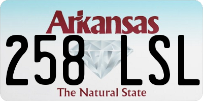 AR license plate 258LSL