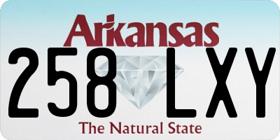 AR license plate 258LXY