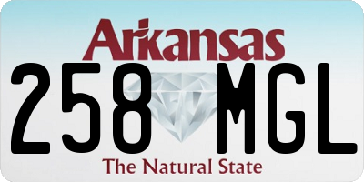 AR license plate 258MGL