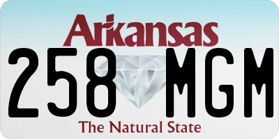AR license plate 258MGM