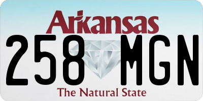 AR license plate 258MGN