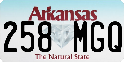 AR license plate 258MGQ