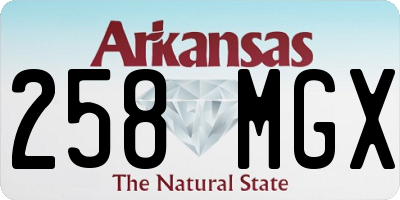 AR license plate 258MGX