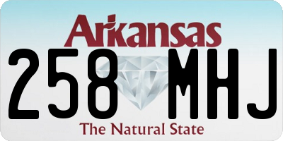AR license plate 258MHJ