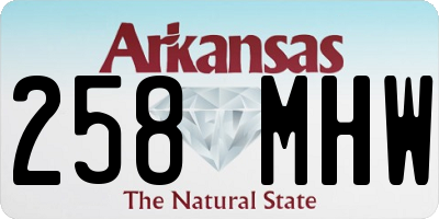 AR license plate 258MHW