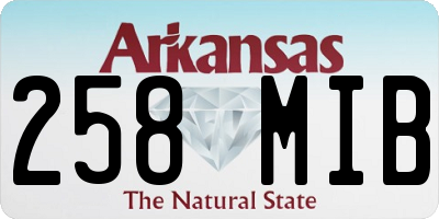 AR license plate 258MIB