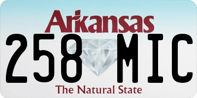 AR license plate 258MIC