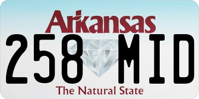 AR license plate 258MID
