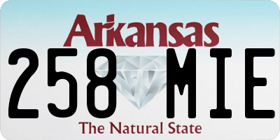 AR license plate 258MIE