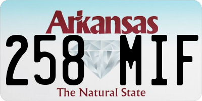AR license plate 258MIF