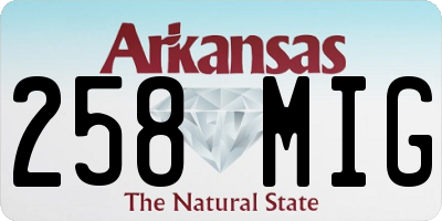 AR license plate 258MIG