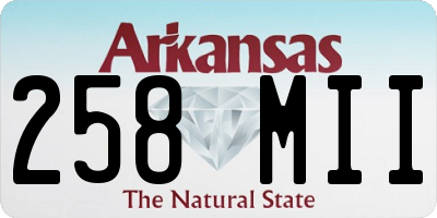 AR license plate 258MII