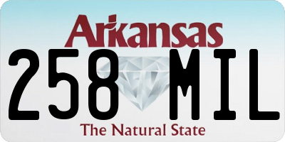 AR license plate 258MIL
