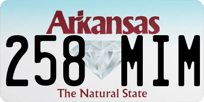 AR license plate 258MIM