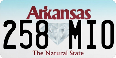 AR license plate 258MIO