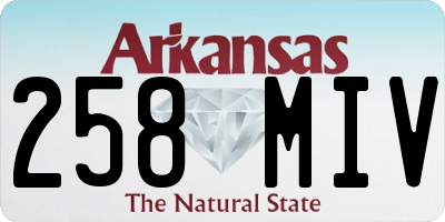 AR license plate 258MIV