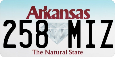AR license plate 258MIZ