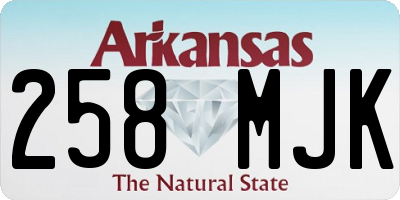 AR license plate 258MJK