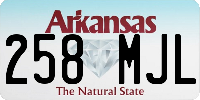 AR license plate 258MJL