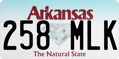 AR license plate 258MLK