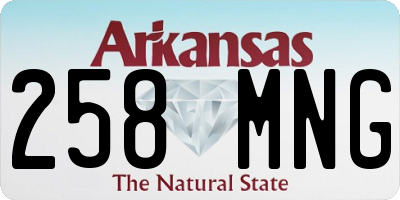 AR license plate 258MNG