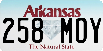 AR license plate 258MOY