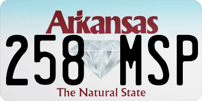 AR license plate 258MSP