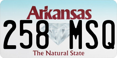 AR license plate 258MSQ