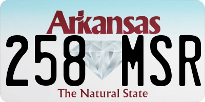AR license plate 258MSR