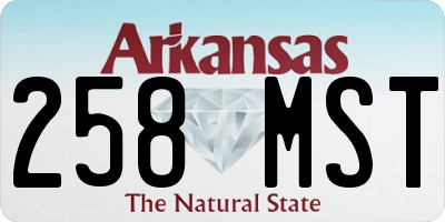 AR license plate 258MST