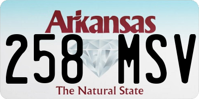 AR license plate 258MSV
