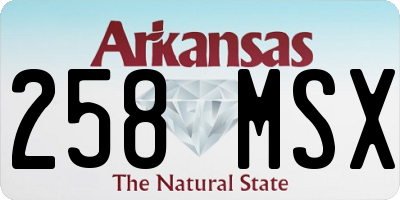 AR license plate 258MSX