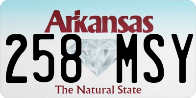 AR license plate 258MSY