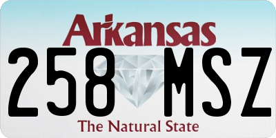 AR license plate 258MSZ
