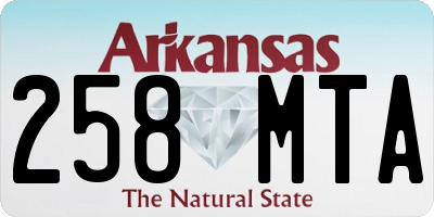 AR license plate 258MTA