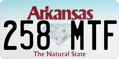 AR license plate 258MTF