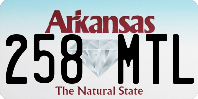 AR license plate 258MTL