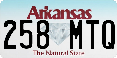 AR license plate 258MTQ