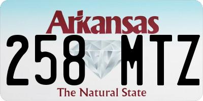 AR license plate 258MTZ