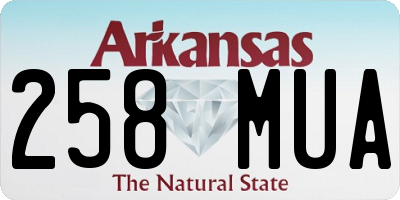 AR license plate 258MUA