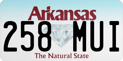 AR license plate 258MUI