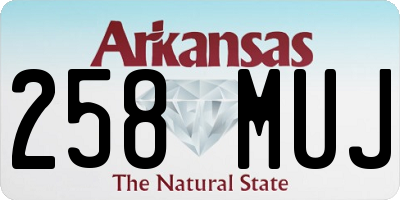 AR license plate 258MUJ