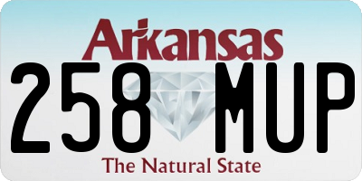 AR license plate 258MUP