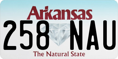 AR license plate 258NAU