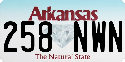 AR license plate 258NWN