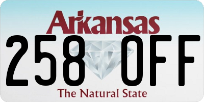 AR license plate 258OFF