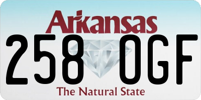 AR license plate 258OGF