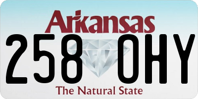 AR license plate 258OHY
