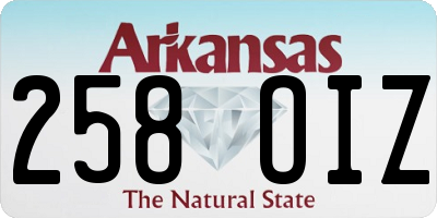 AR license plate 258OIZ